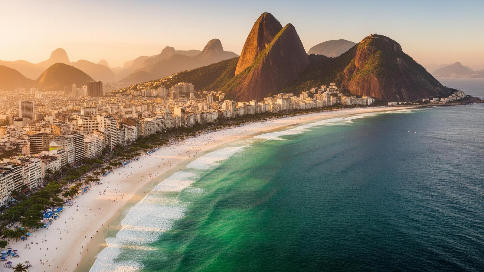 Aerial view of Rio de Janeiro coastline